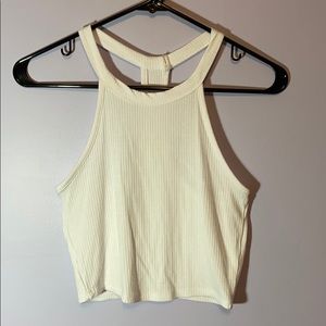 White Cropped Tank Top - Brand Bozzolo